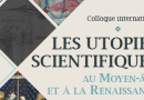 6 au 8 novembre – colloque international : Les Utopies scientifique au Moyen-âge et à la Renaissance